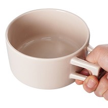 핑거루 렌지볼 750ml 손잡이가 뜨겁지 않아 바로잡는 전자레인지용기 시리얼볼 샐러드볼 다용도볼, 베이지