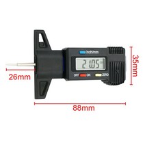 측량 디지털 깊이 게이지 캘측량 스 트레드 0-25mm LCD 타이어 자동차 측정기 도구 수리, 01 0-25mm Depth Tester, 01 0-25mm Depth Tester