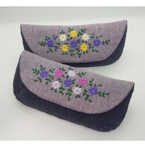 경원공방 자수완제품 휴대용선그라스케이스 휴대용안경케이스 선그라스케이스 안경케이스 핸드메이드