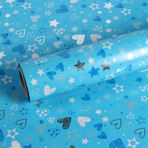 노크원 비닐포장지당일발송, 22별하트/특대/하늘, 1롤