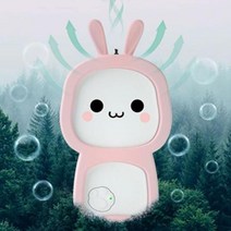 미니밈 휴대용 공기청정기 음이온 미니 소형 개인용 차량용, 핑크토끼, 상세페이지 참조