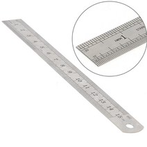 철자 인치 자 철제 쇠자 목공 스틸 공구 가죽 공예 측정 눈금 제작 제도 직자 15cm