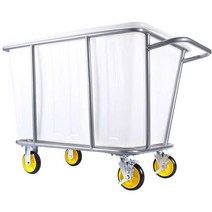 청소 카트 호텔 린넨 수거함 모텔 빨래 세탁 바구니, 대형 트롤리(6인치 회색 큰 바퀴) 화물 수집