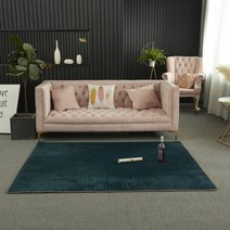 가팡 미끄럼방지 골지패턴 러그 카페트 딥블루 100*200CM