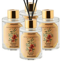 센티멘탈 디퓨저 120ml x 4병 가정용 실내 향기 방향제, 향기선택:07.리프 120ml X 4개