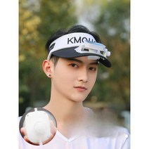 태양열 선풍기 모자 무선 골프 등산 냉방 에어컨 냉풍기, 바이올렛 블랙 큰 처마 이중 팬 팬 캡 + 충