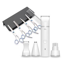 애구애구 저소음 방수 바리깡 4 IN 1 애견 가위 5종 Set, 애견 가위+바리깡