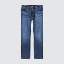 유니클로 봄 가을 남성 캐주얼 스트레이트 진 (워싱 제품 패션 와이드 레그) 441745