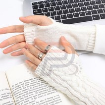 파샵 꽈배기 암워머 니트팔토시 따신팔토시 따뜻한팔토시, 그레이