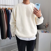 토니어스 부드러운 양면 양털 오버핏 맨투맨 9color