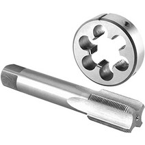 burkit m26 x 1 탭 및 다이 세트 m26 x 1.0 머신 스레드 탭 및 원형 다이 오른손, m20x2.5