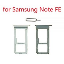 SIM 카드 트레이 홀더 삼성 노트 FE N935 갤럭시 노트 팬 에디션용 오리지널 휴대폰 하우징 마이크로 SD SIM 카드 어댑터 슬롯 신제품, 2 sim coral blue