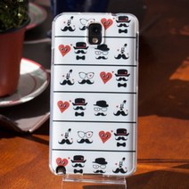 [바보사랑] LG 스타일러스2 젠틀하트맨 2컬러 실리콘 젤리 폰케이스, 상세 설명 참조, 휴대폰모델:LG스타일러스2 / 색상:흰색바탕