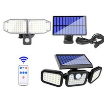 LED 양방향 태양광 센서등 야외 정원등 움짐임감지, 일체형 3방향 태양광센서등(L1725)