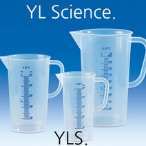 (YLS) Vitlab (비트랩) PP 플라스틱 핸들 비이커 (파란색 눈금) 1L 2L 3L 5L Graduated Pitcher Beaker (PP), 3L 1ea