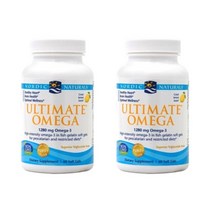 Nordic Naturals 노르딕 내추럴스 얼티메이트 오메가3 피쉬 젤라틴 1280mg EPA 650 DHA 450 레몬 맛 60소프트젤 2통