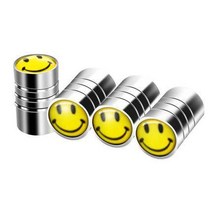 체리 자동차 타이어 밸브 캡 알루미늄 합금, 메탈/스마일페이스/4개