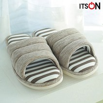 잇츠온 마카롱 슬리퍼 쿠션감 좋은 실내화, 브라운