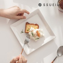 마일드 화이트 사각접시(중), 단품, 1개