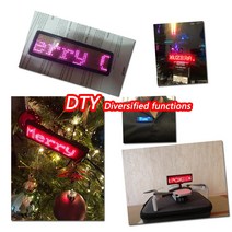 led 전광판 네온 라인조명 미니 광고판 완전 블루투스 LED 이름 배지 DIY 프로그래밍 가능한 스크롤 메시지 보드 디스플레이 HD 텍스트 숫자 패턴, [01] pink with Bluetooth