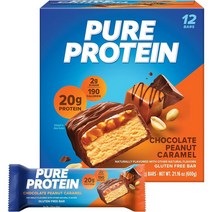 퓨어 프로틴 프로틴바 초콜릿 땅콩 캐러멜 50g 12개입