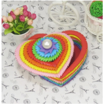 종이접기 재료 수공예 손끼임 diy재료 세트, T16-하트 선물상자(필요 자신)