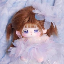 코튼 인형 여자 아이 20 cm노속성 노바디 봉제 드레스업 기프트, 벌거 벗은 아기 + 헤어 스타일 + 꽃 요정 세트, 20cm에는 골격이 있습니다