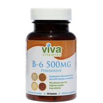 비바비타민 B-6 500mg 피리독신 타블렛, 50개입, 1개