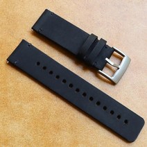 순토 24mm 크레이지 호스 가죽 시계 스트랩 suunto 9 watchband suunto7 spartan sport watch band traverse d5 다이빙컴퓨터시계, 블랙 실버 버클, 순토 9 시리즈용