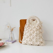 diy키트 마크라메 가방 네트백 만들기 가방뜨기 손뜨개 취미 생활, 초코브라운, 1개