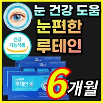 [식약처 인증] 대용량 눈 편한 에좋은 루테인 루태인 누태인 뉴테인 눈테인 건조한 뻑뻑한 침침한 눈 노화 건강에 도움 마리골드꽃 추출물 황반색소밀도 유지 + 알 약 케이스증정, 6개월 / 2개