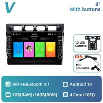 안드로이드올인원 자동차 라디오 2 Din 안드로이드 스테레오 와이파이 GPS 네비게이션 멀티미디어 플레이어 헤드 유닛 오토라디오 기아 모닝 피칸토 2004-2007 용, V-MIC CAM