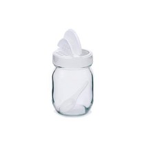 셀러메이트 저장 병 2Way 병 가루 후리기 양념통 유리 용기 320ml 스푼 포함 일제 228168, 1개