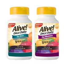 얼라이브 원스데일리 종합비타민 남성여성세트, 60정X2, 1세트