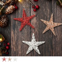 크리스마스 글리터 별장식 15cm [3컬러], 레드