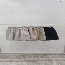 남자 무지 밴딩 원턱 하프 와이드 여름 반바지 4컬러
