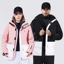 세모담 스키복 상하의 여성스키복 방한 보드복, (검은색) 사이즈 기재 XS-XXL