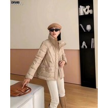패딩 심플 트렌디하고 웜업 강함 가볍고 얇은 화이트 오리털 캐주얼