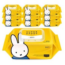 슈퍼대디 저자극 아기물티슈 소프트 캡형, 10팩, 70매