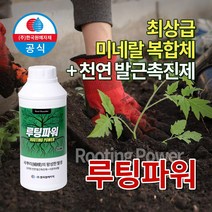 루팅파워 500ml (천연발근촉진제 + 이온미네랄) 뿌리영양제 식물발근촉진 장미 수국 과수 수목 뿌리강화 생장 성장 촉진 친환경 식물영양제 포도영양제 액상 액체 발근제