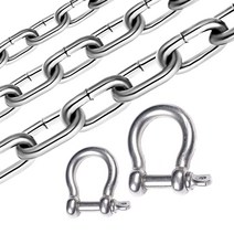 스텐 로프 SUS 샤클 규격 대형 소형 회전 스냅 와이어 후크 견인 d형 연결 안전 고리, 1.스텐샤클, 스텐샤클8mm