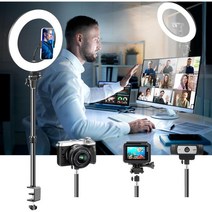 Evershop 542791 회의 녹화줌 미팅통화화장12 데스크 마운트 스탠드 컴퓨터 스트리밍 링 라이트