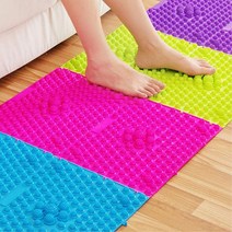 가정 쇼파 앞 지압발판 발매트 4개 부엌 싱크대 러그 깔판 욕실, DIY지압매트-핑크  4개