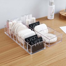 투명 칸막이 화장품 정리함 2type 소품정리 화장대정리용품, No.02 투명 칸막이 화장품 정리함 8칸