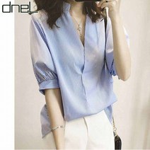 드넬 반오픈줄지남방DWB31022A