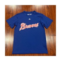 Majestic Evolution Youth 애틀란타 브레이브스 블루 저지 셔츠 미디엄 M
