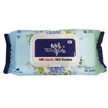 그린동화 배로물티슈 오리지날 엠보싱 캡형 520g, 1팩, 60매