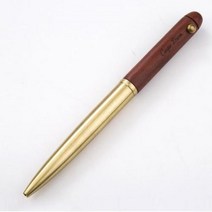각인가능 앤틱 우드 황동 볼펜 선물 글씨각인볼펜 글자각인볼펜, 레드