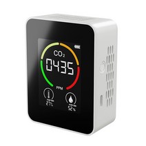 미세먼지측정기 공기질측정기 초미세먼지측정기 xiaomi air co2 meter 디지털 온도 습도 테스터 공기 품질 이산화탄소 모니터 테스터 이산화탄소 tvoc 감지기, 하얀