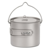 Lixada 750ml / 900ml 1100ml 울트라 라이트 티타늄 냄비 뚜껑 및 접이식 핸들 야외 캠핑 요리 피크닉